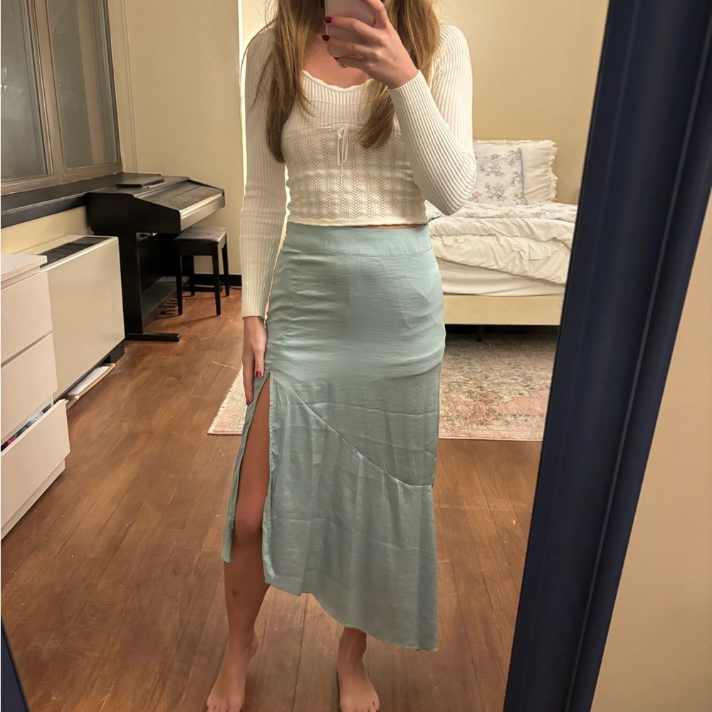 Free people slip skirt with slit